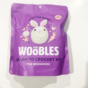 The Woobles Jojo the Bunny Learn to Crochet Kit For Beginners NEW Hook Yarn Kit